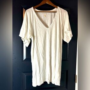 Lily Pulitzer T Shirt Dress L White Beach Cover Up Summer Pool Lounge Cruise